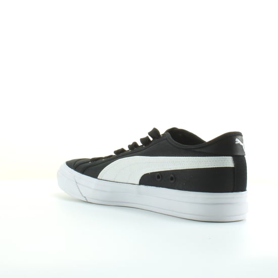Puma Capri Black Canvas Mens Lace Up Trainers 369246 01