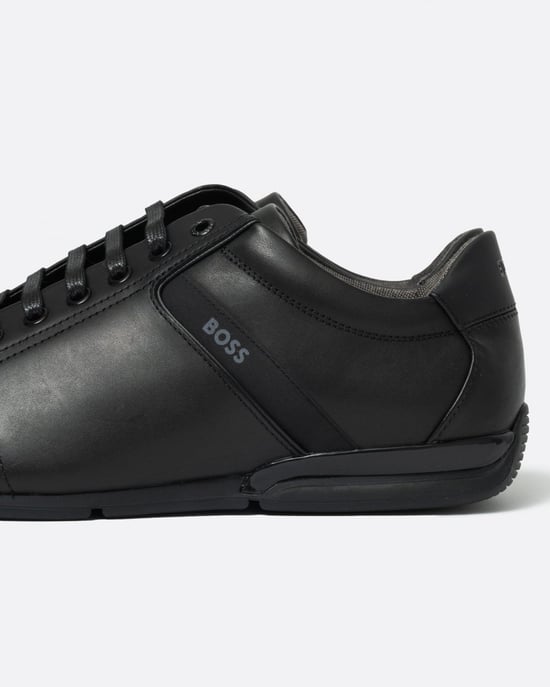 BOSS Orange Saturn Herren Niedrigprofil Leder Sneaker mit Geruchskontrollfutter NOS - Image 2