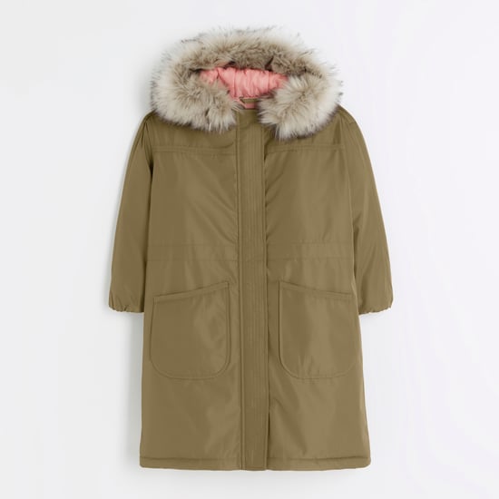 River Island Girls Parka Coat Khaki Hooded