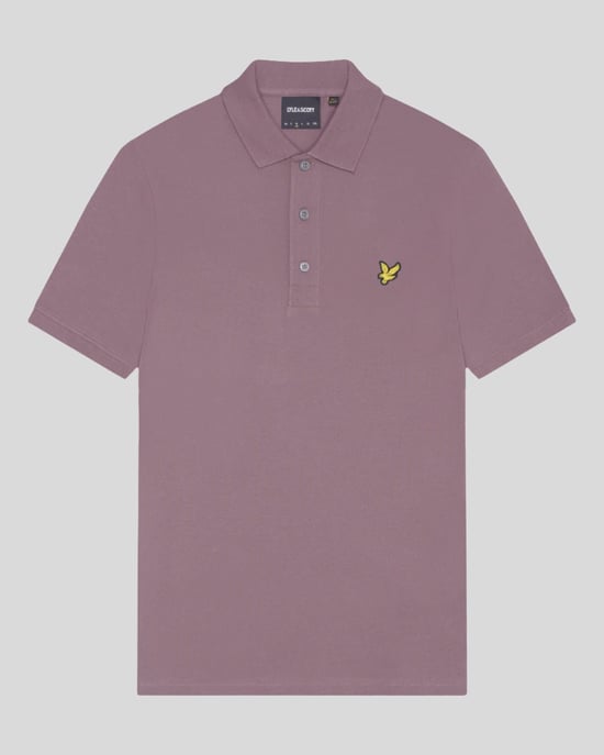 Lyle & Scott Branded Chest Logo Highland Mauve Lila Poloshirt - Image 5