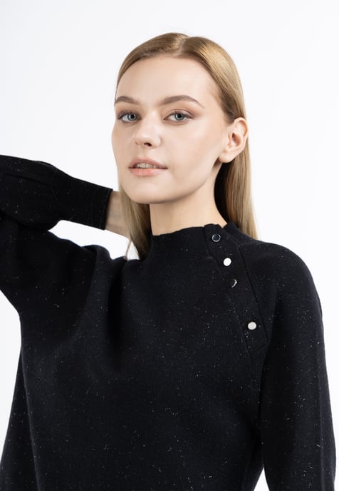 Dreimaster Strickpullover Turtleneck Damen Schwarz - Image 3
