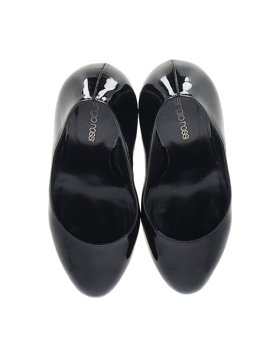 Sergio Rossi High Heel-Pumps aus schwarzem Lackleder - Image 6