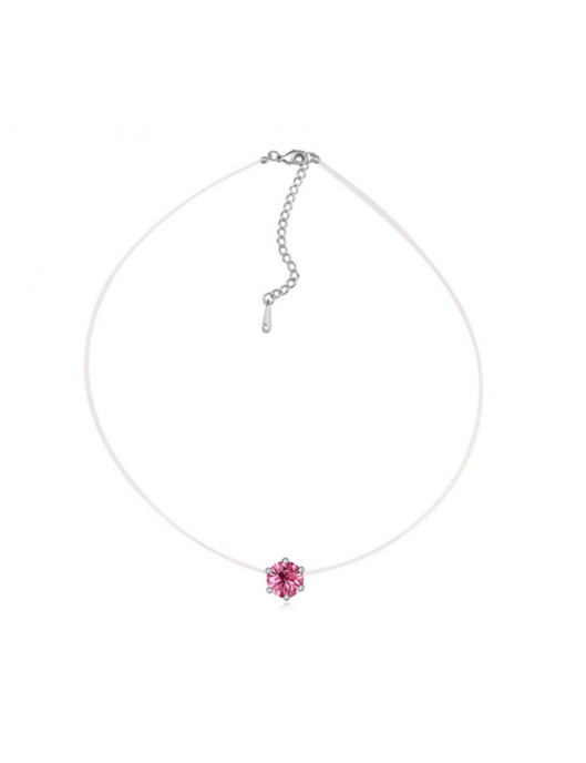 Unsichtbare Halskette - Silber und Rosa - Image 1