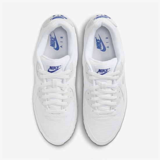 Nike Air Max 90 Herren Turnschuhe in Weiß/Photon Dust/Game Royal - Image 5