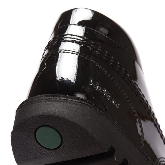 Kickers Younger Girls Ankle Boots Hi Zip Leder mit Spitze und Reißverschluss schwarz Lack - Image 6