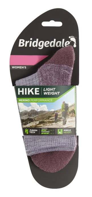 Bridgedale - Womens Wandern Merino Socken - Heather / Damson - Image 2