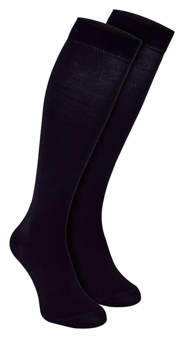 Herren Kniestrümpfe aus Bambus | Sock Snob | 2 Paar Multipack | Atmungsaktiv | Feuchtigkeitsableitung - Schwarz - Image 1