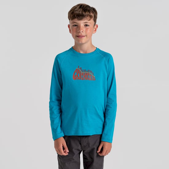 Bates LS T-Shirt Scuba Blue Bubble