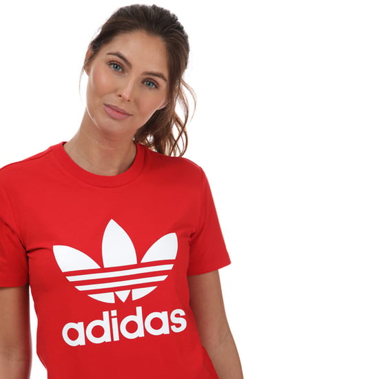 Women's adidas Originals Adicolor Classics Trefoil T-Shirt in Red