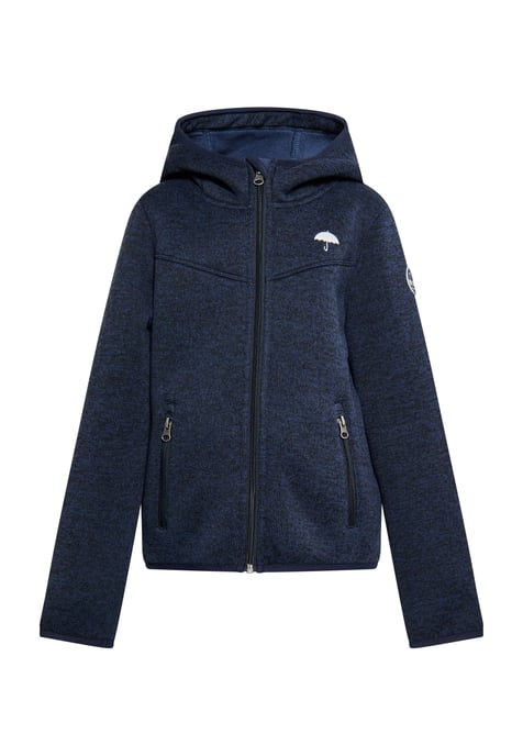 Schmuddelwedda Strickfleeceblouson Mädchen (Kids) Meeresmelange - Image 1