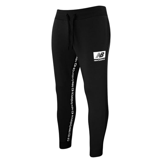 New Balance Stretch Waist Black Essential ID Mens Fleece Track Pants MP13508 BK