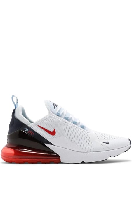 Nike Air Max 270 Turnschuhe, Weiß/Chile Rot-Midnight Navy - Image 1