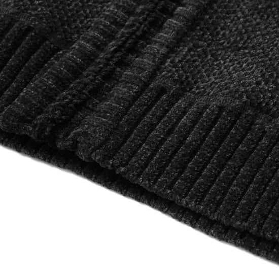 Herren-Cardigan mit Rei?verschluss, Stehkragen und gefuttertem Grobstrickpullover Schwarz - Image 6