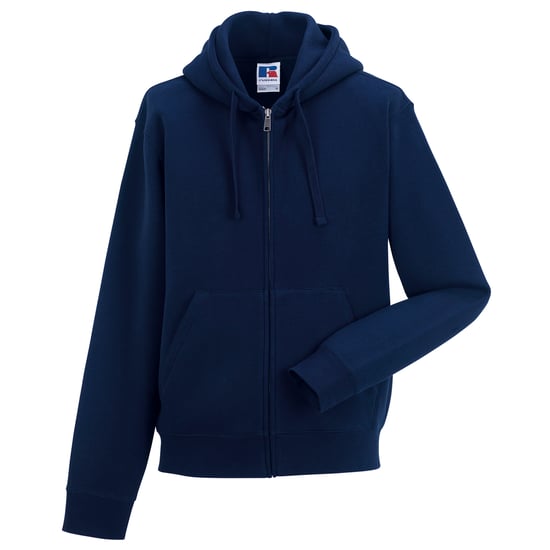 Russell Mens Authentic Full Zip Hooded Sweatshirt / Hoodie (French Navy) - Image 3