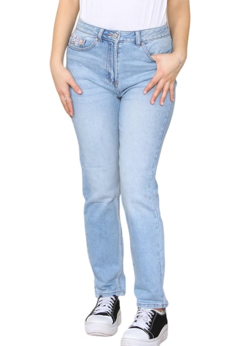 M&Co Damen-Mom-Jeans mit hohem Bund und schmal zulaufendem, geradem Bein - Image 3