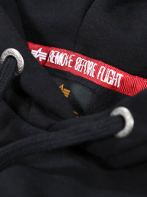 Alpha Industries Dark Side Kapuzenpullover Schwarz Reflektierend - Image 3
