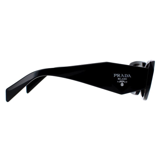 Prada Rectangle Womens Black Light Grey Mirror Silver PR17WS