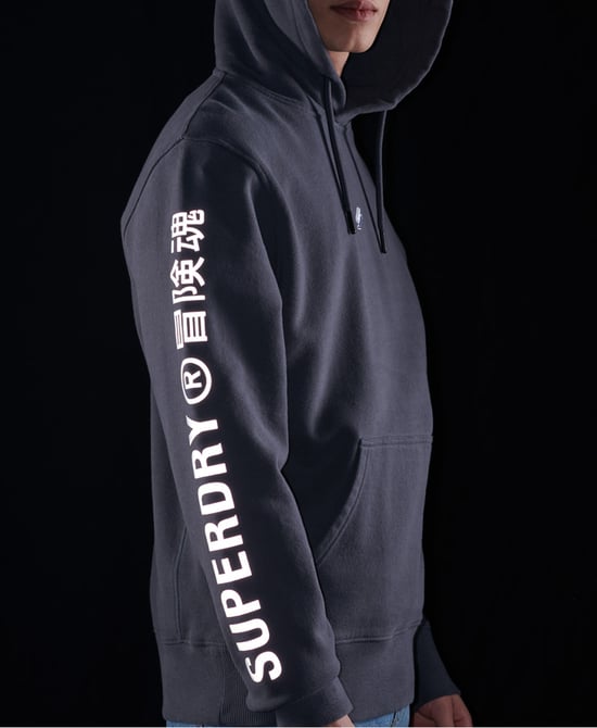 Superdry Womens Code Linear Loose Overhead Hoodie
