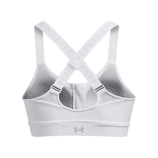Women's Under Armour UA Infinity High Zip Sports Bra in White