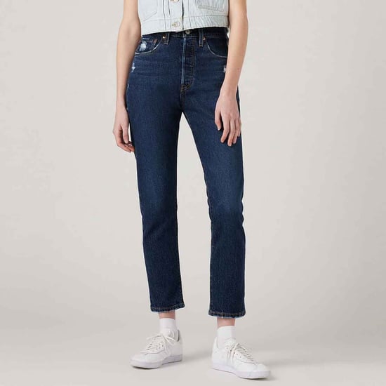 Women's Levis 501 Skinny Jeans in Dark Blue