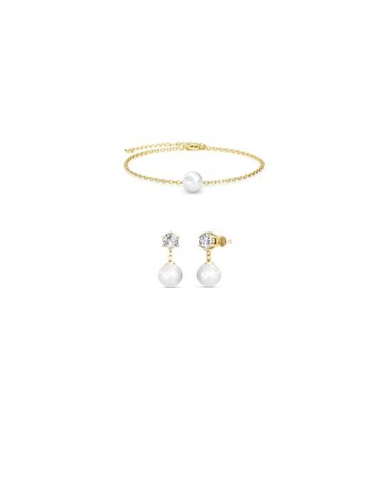 Pauline Kristall Perlen Set - Gold und Kristall - Image 1