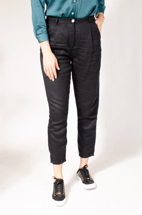 Linen Lyocell Taper Trousers