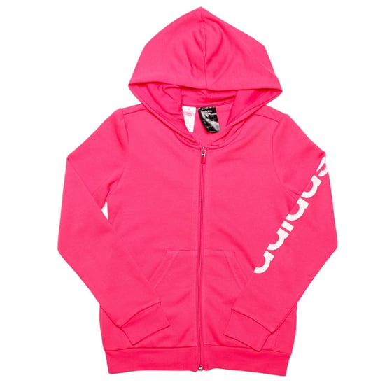 Girl's adidas Junior Linear Zip Hoody in Pink