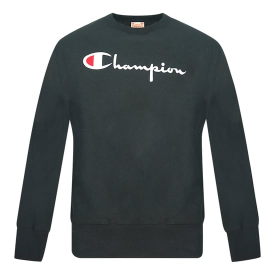 Champion Script Logo Schwarz Sweatshirt - Image 1