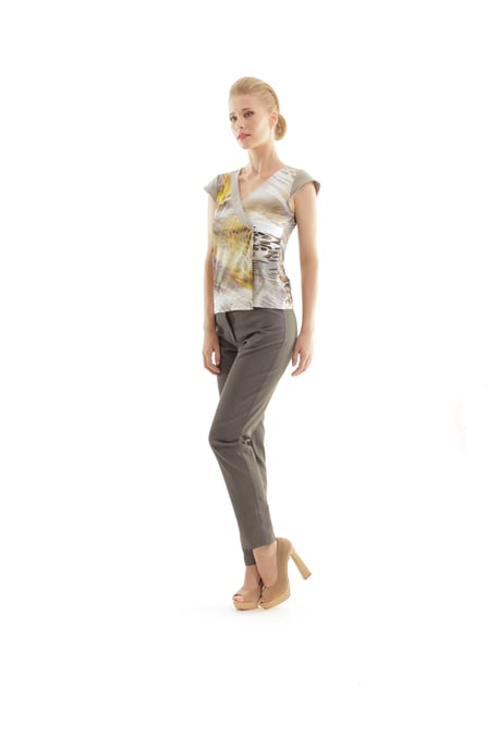 Animal Print Crossover Top