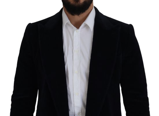 Dolce & Gabbana schwarzer Baumwoll-Cardigan langer Mantel Herrenjacke - Image 5