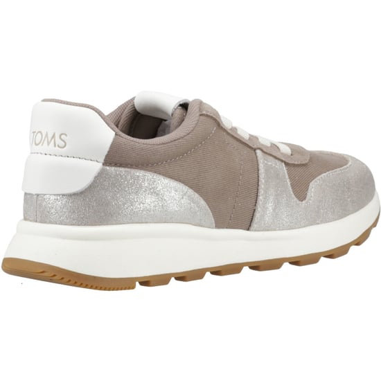 TOMS TRVL Lite Retro Leder Damen Silber Turnschuhe - Image 2