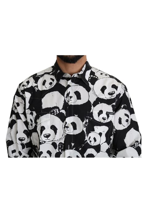Dolce & Gabbana Herren Schwarzes Panda Freizeitshirt aus 100% Baumwolle - Image 2