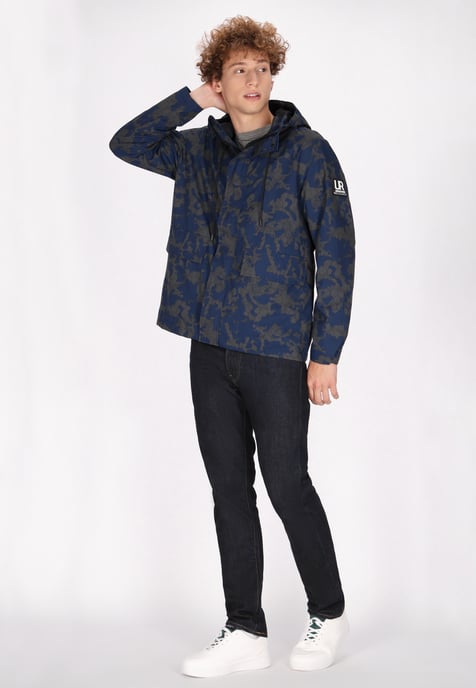 Schmuddelwedda Anorak Herren Dunkelgrau Marine Camouflage - Image 2