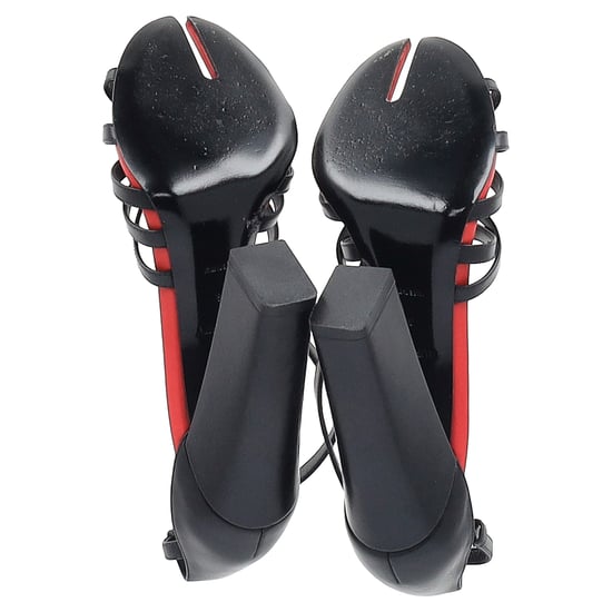 Burberry Hove Chunky Heel Flip-Flops aus schwarzem Rindsleder - Image 6