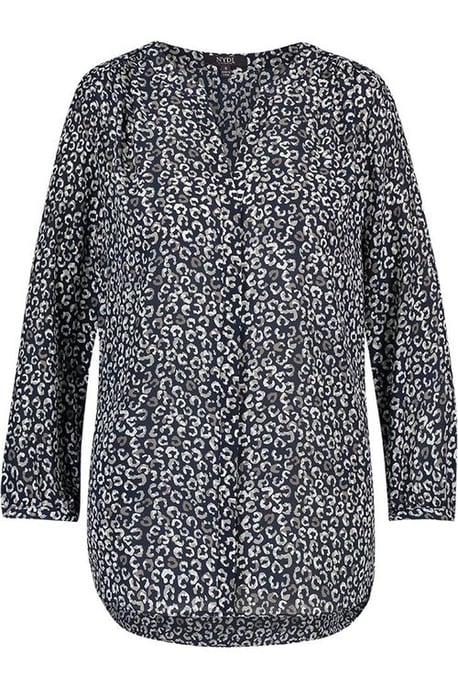 Pintuck Blouse Animal Print