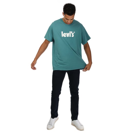 Men's Levis B&T Relaxed Fit T-Shirt in Teal