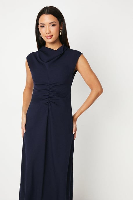 Cowl Neck Midi Dress