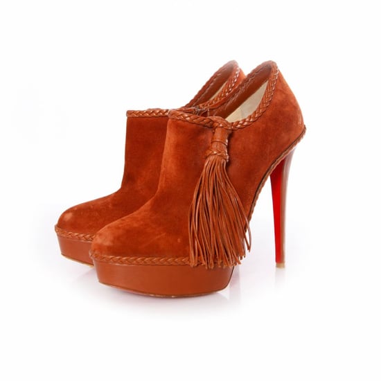 Braune Wildleder-/Leder-Plateau-Stiefel - Image 1