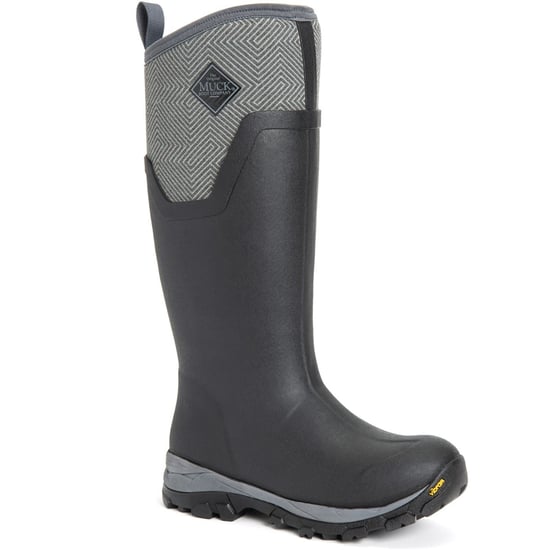 Muck Boots Arctic Ice Tall Rubber Schwarz/Grau Geometrische Gummistiefel - Image 1