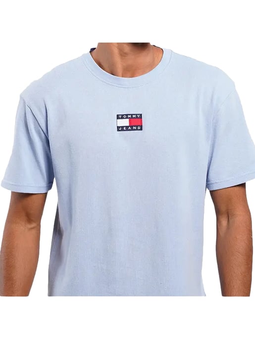 T-Shirt Tommy Jeans Herren Original Flaggenlogo Mitte - Image 3