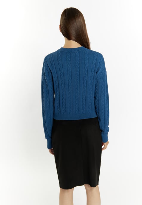 Mymo Strickpullover Damen Marine - Image 4