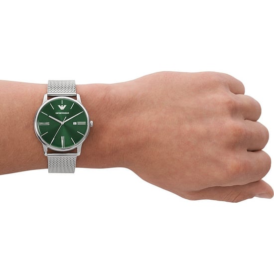 Emporio Armani Minimalist Silber Herren Armbanduhr AR11578 - Image 4