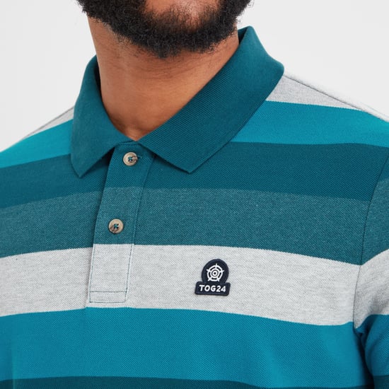 Flaxby Mens Polo Lagoon Blue