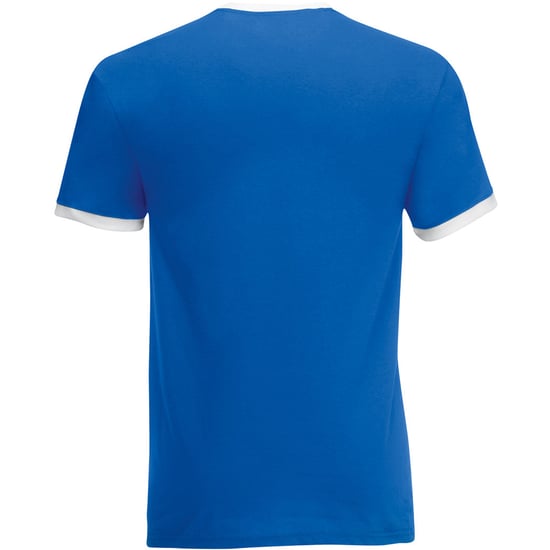 Fruit Of The Loom Herren Ringer T-Shirt (Königsblau/Weiß) - Image 2