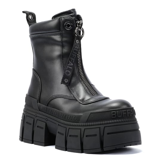 Buffalo Gospher Zip Damen Schwarze Stiefel - Image 2