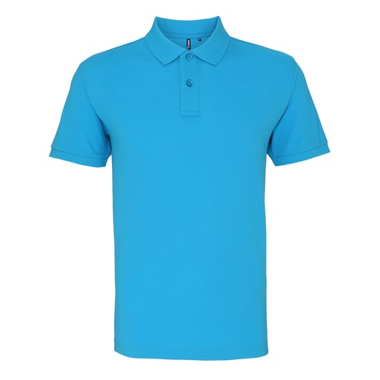 Asquith & Fox Mens Plain Short Sleeve Polo Shirt (Turquoise)