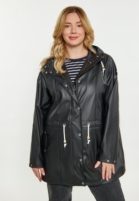 Schmuddelwedda Curvy Regenmantel Damen schwarz - Image 3
