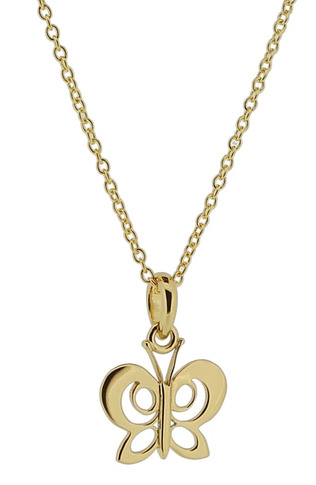 Orphelia 'Schmetterling' Damen 925 Sterling Silber Kette mit Anhänger - Gold ZH-7074/1 - Image 1