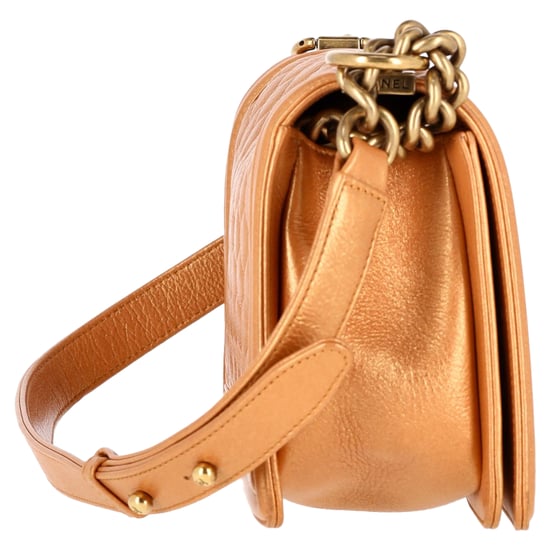 Chanel Gequiltete Mittelgroße Boy Flap Bag aus braunem Lammleder - Image 2