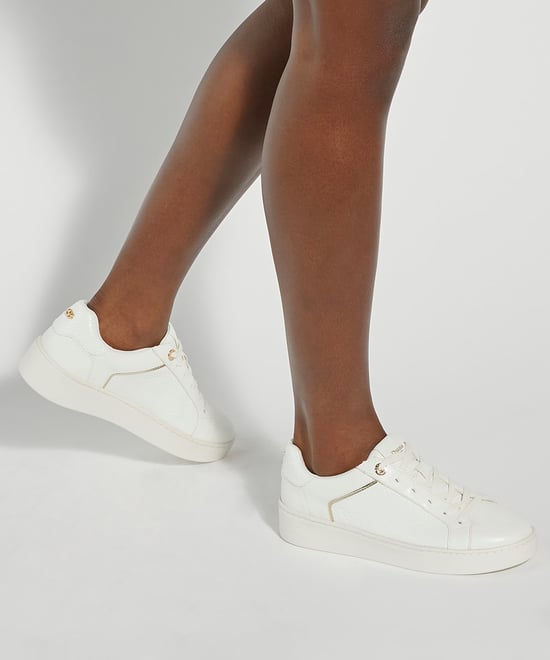 Dune Ladies Elli - Lace Up Chunky Flatform Trainers - Image 3